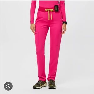 Figs Shocking Pink Scrub Set